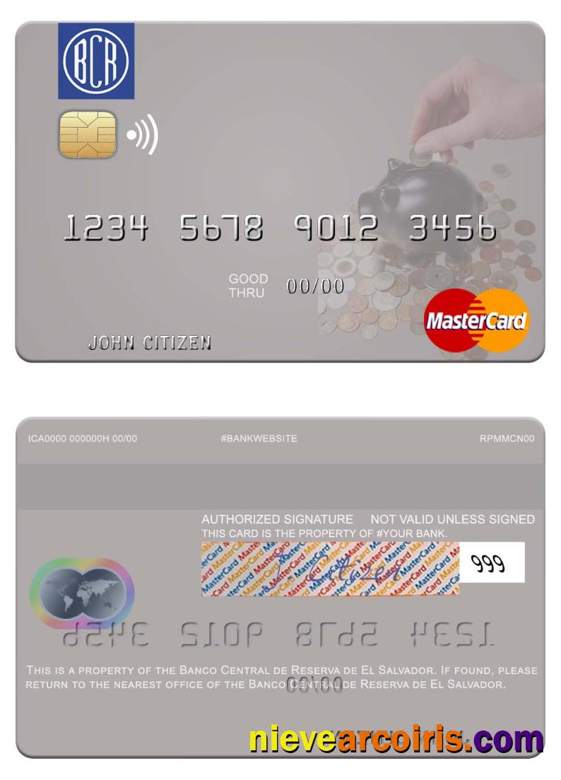 El Salvador Banco Central de Reserva de El Salvador mastercard